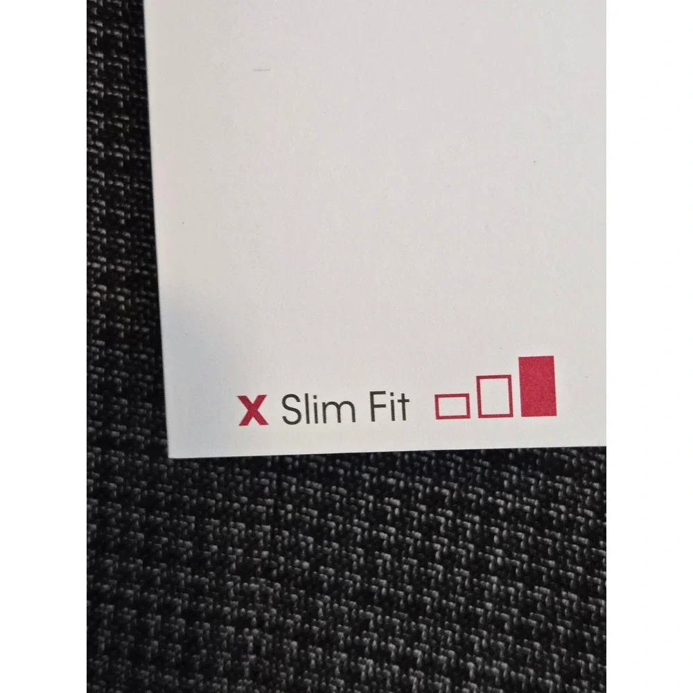 Calvin Klein X Slim Fit Grey Micro Houndstooth Wool Blend Blazer Jacket 46R NEW